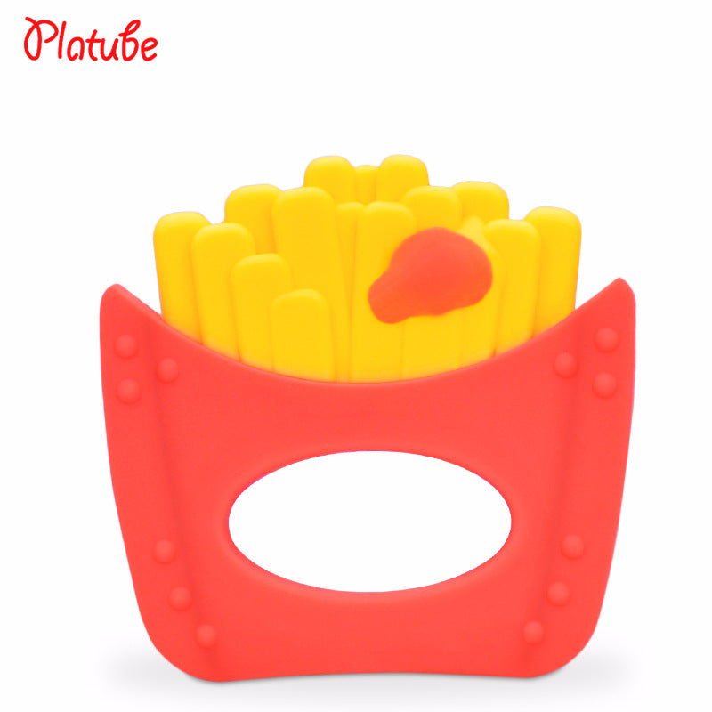 Wholesale French Fries Baby Teether Food Grade Silicone Soothing Molar Stick